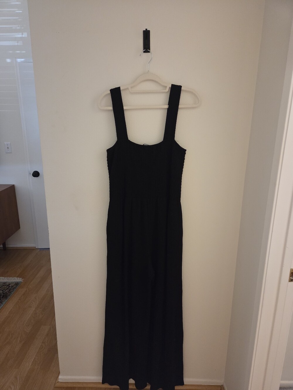 Lulus Social Calendar Black Ribbed Knit Wide Leg Jumpsuit - Size XL
